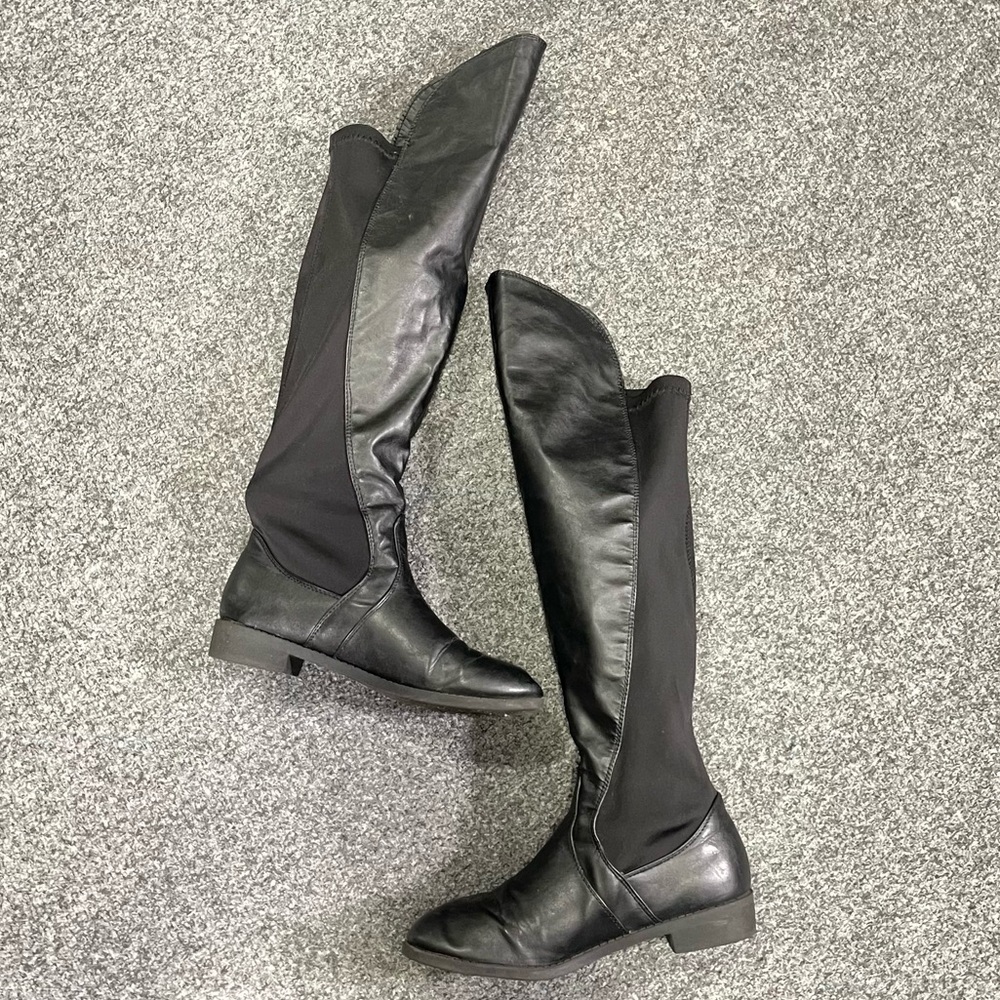 * Zoey Women's Black Over Knee Boots Sz 6